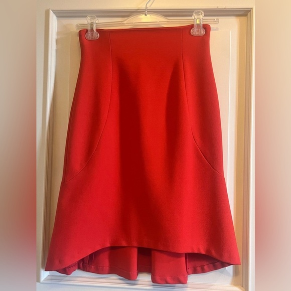 Tracy Reese Red A-Line Mini Skirt Cocktail - Picture 1 of 5